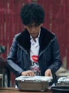 The Bear Tina Marrero Black Leather Jacket