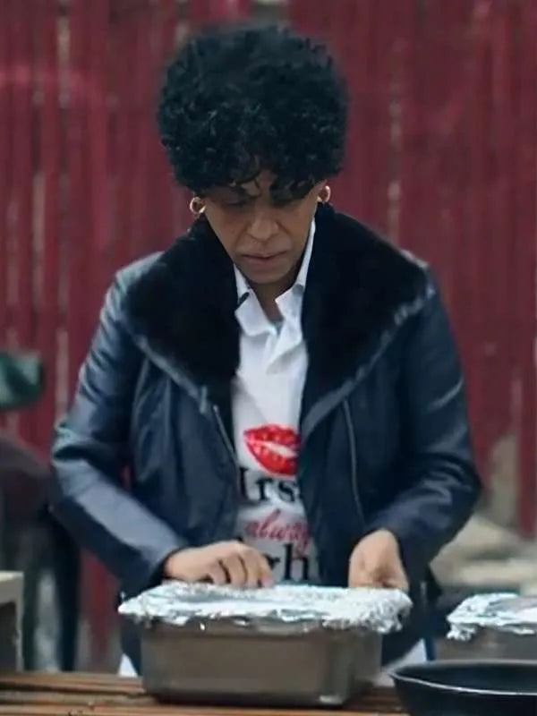 The Bear Tina Marrero Black Leather Jacket