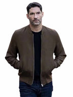 Tom Ellis CIA S01 Brown Jacket