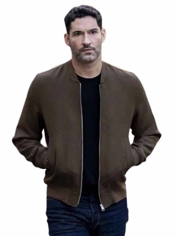 Tom Ellis CIA S01 Brown Jacket