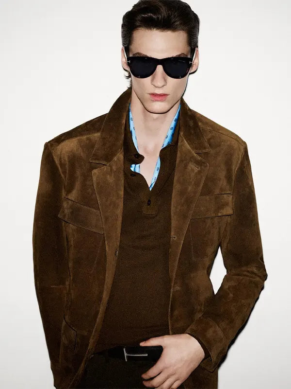 Tom Ford Suede Jacket Brown