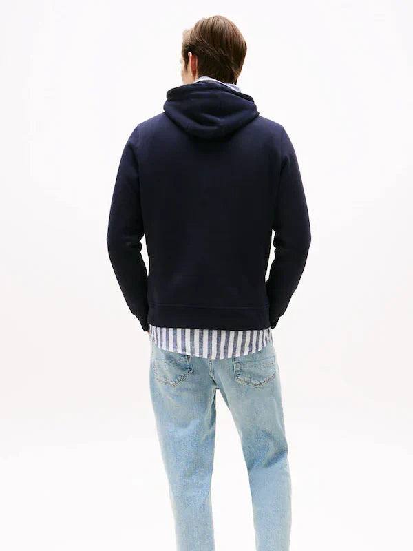 Tommy-Hilfiger-Blue-Core-Logo-Hoodie-BackView
