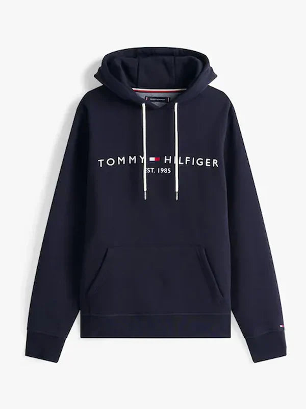 Tommy-Hilfiger-Blue-Core-Logo-Hoodie-Sale