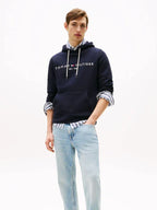 Tommy-Hilfiger-Blue-Core-Logo-Hoodie