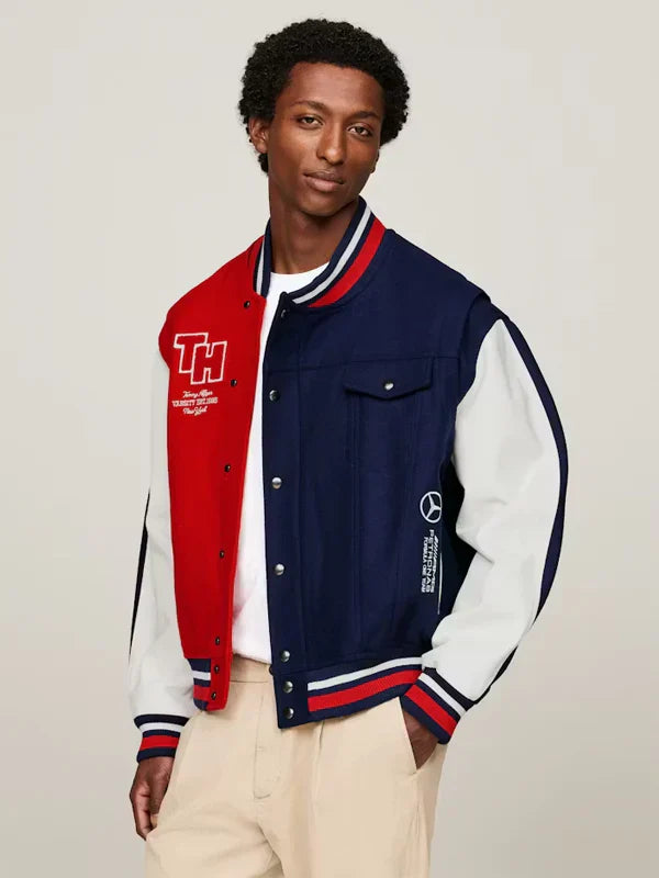 Tommy x Mercedes F1 Varsity Jacket