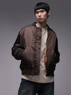 Topman-Reversible-Ma1-Bomber-Jacket-In-Brown