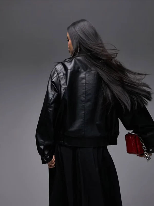 Topshop-Faux-Leather-Oversized-Bomber-Jacket-Black