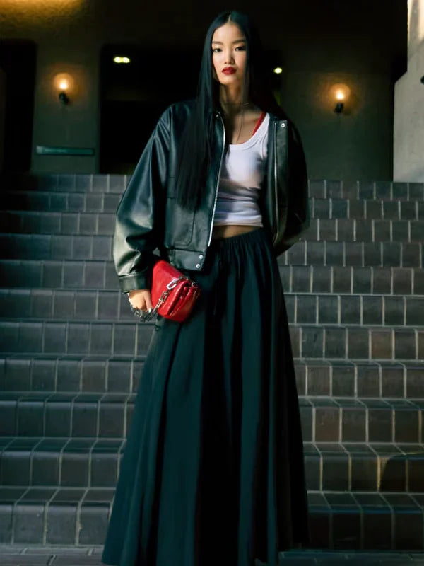 Topshop-Faux-Leather-Oversized-Bomber-Jacket-Black