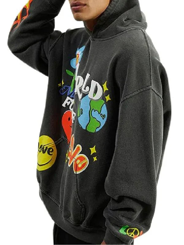 Trendy-World-Of-Love-Gray-Hoodie-Unisex