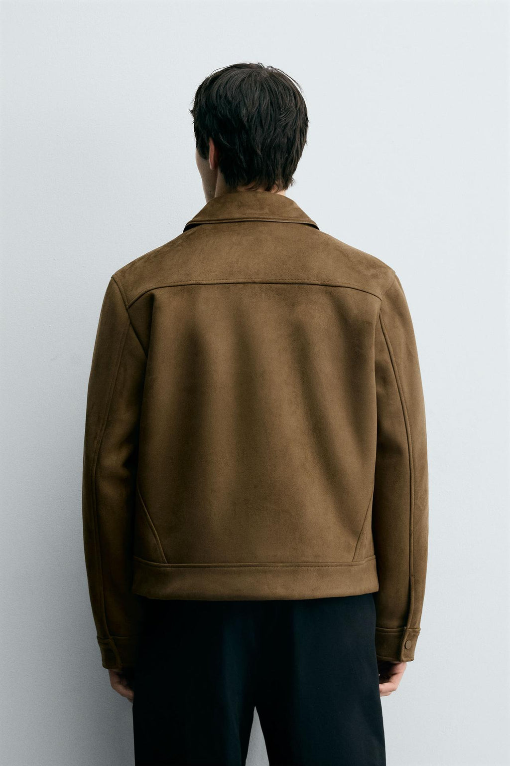Trendy faux suede jacket for men