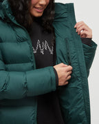 Trendy green puffer outerwear