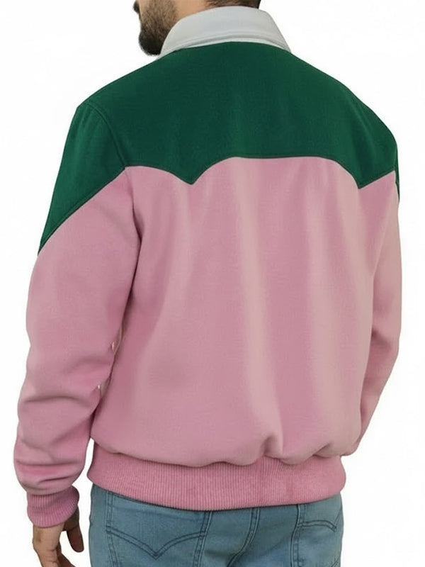 Tyler The Creator Green & Pink Golf Cowboy Varsity Jacket