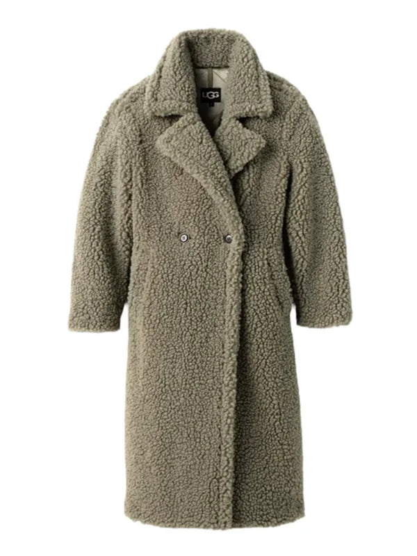 UGG-Teddy-Long-Coat-Gray