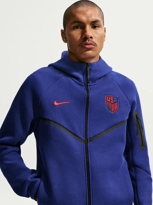 USMNT-Nike-2026-Tech-Fleece-Windrunner-Raglan-Full-Zip-Royal-Hoodie