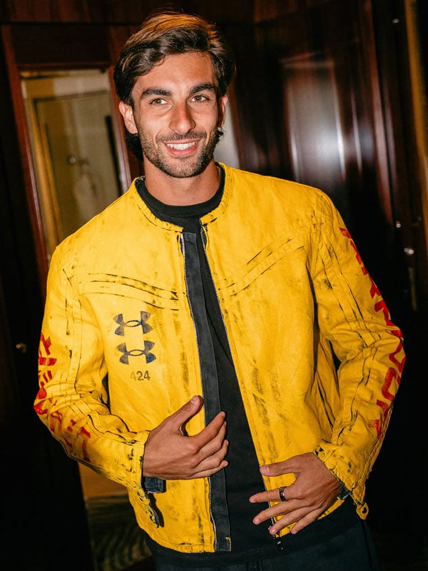 Under Armour x 424 Ferran Torres Distressed Leather Jacket