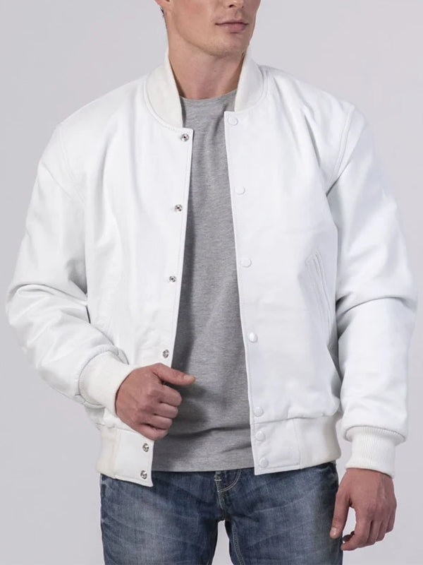 Unisex-White-Varsity-Lettermen-Bomber-Jacket