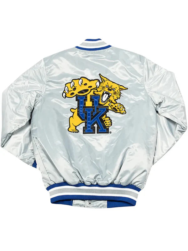 University-Of-Kentucky-Silver-Satin-Jacket