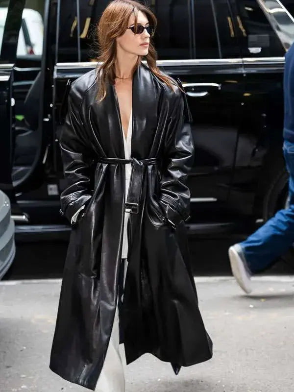 Daisy Edgar-Jones 2026 Leather Trench Coat