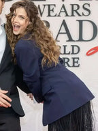 Devil Wears Prada 2 Barbara Palvin Blue Blazer