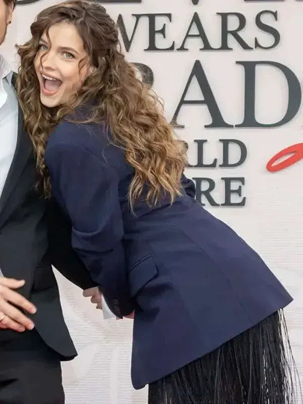 Devil Wears Prada 2 Barbara Palvin Blue Blazer