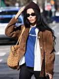 NYC 2026 Zoe Kravitz Brown Jacket