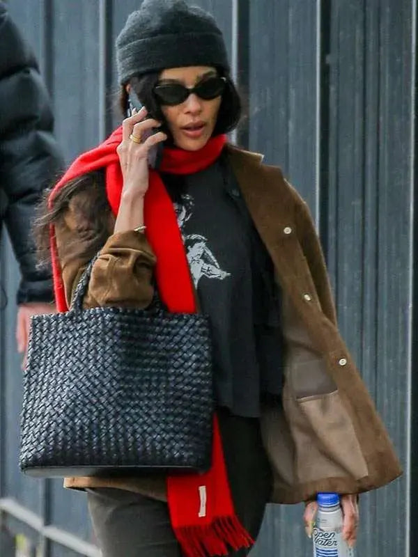 NYC 2026 Zoe Kravitz Brown Jacket