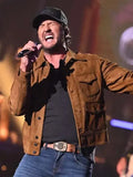American Idol 2026 Luke Bryan Brown Suede Jacket