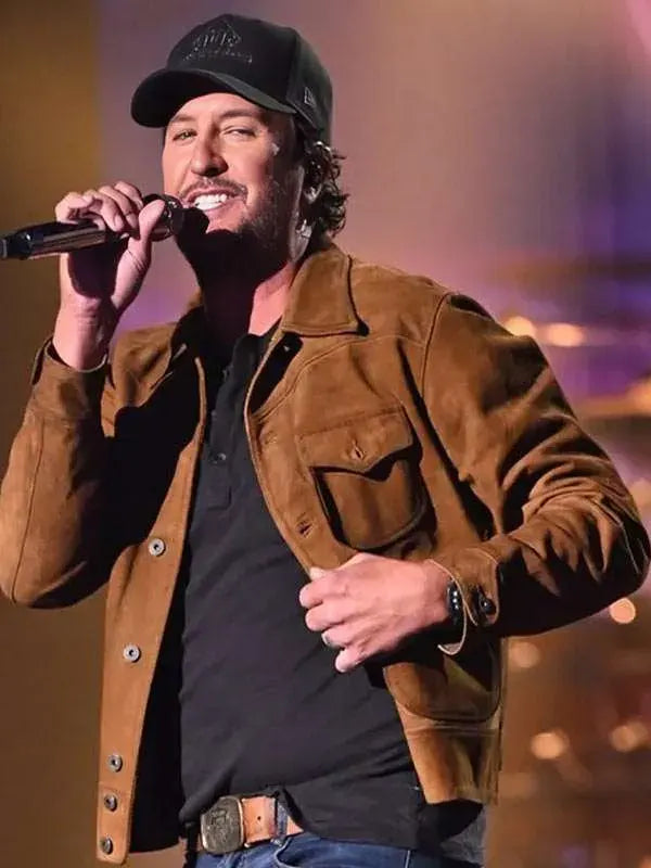 American Idol 2026 Luke Bryan Brown Suede Jacket