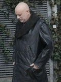Wednesday S03 Uncle Fester Black Leather Coat