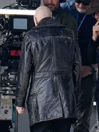 Wednesday S03 Uncle Fester Black Leather Coat