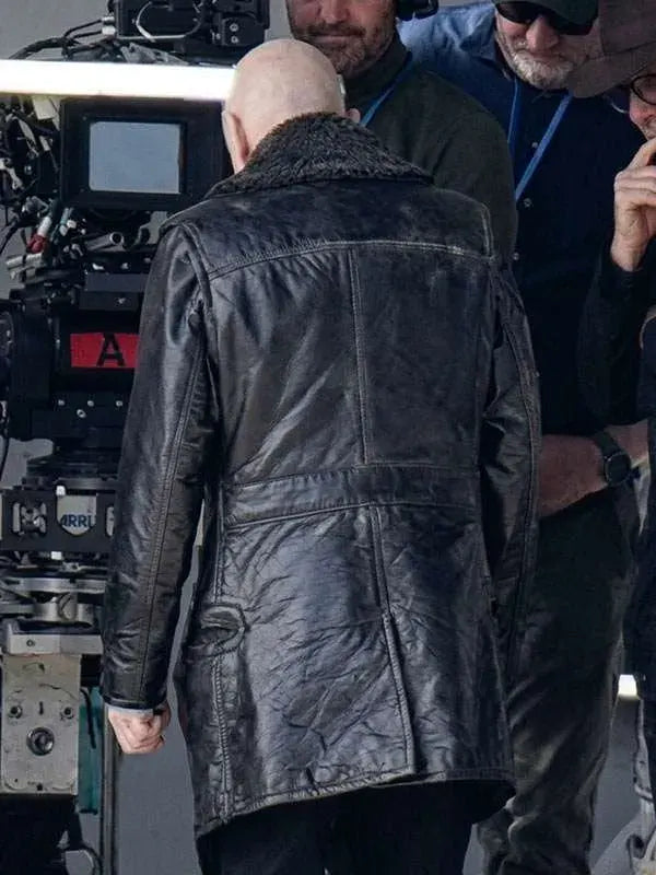 Wednesday S03 Uncle Fester Black Leather Coat