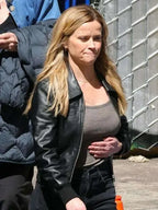 LA 2026 Reese Witherspoon Black Leather Jacket