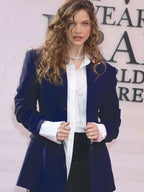 Devil Wears Prada 2 Barbara Palvin Blue Blazer