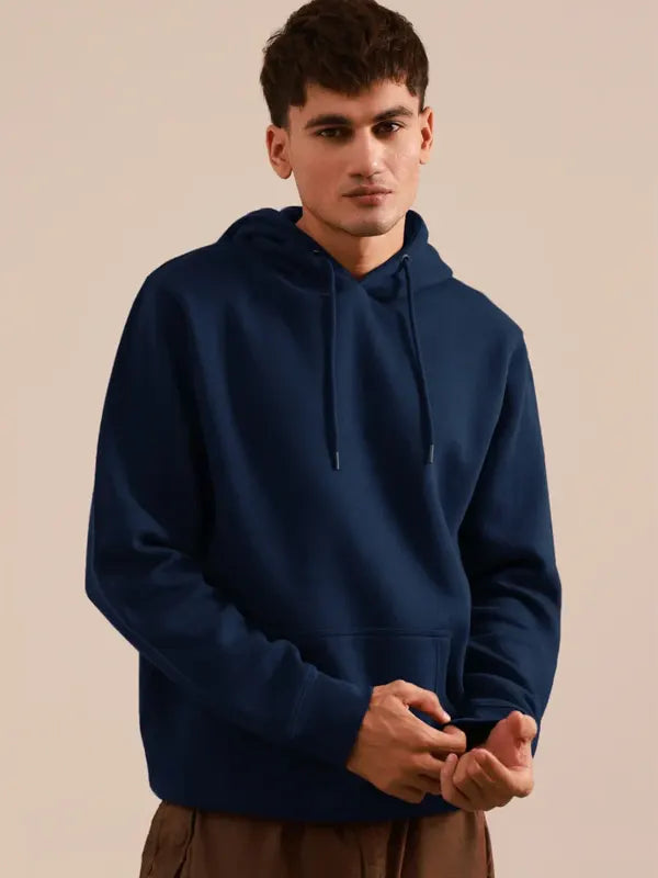 Logan Hayes Men's Navy Fleece Pullover Hoodie