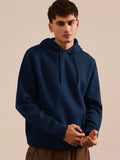 Logan Hayes Men's Navy Fleece Pullover Hoodie