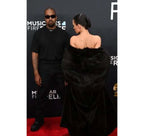 Bianca Censori Grammys-Black-Fur-Coat
