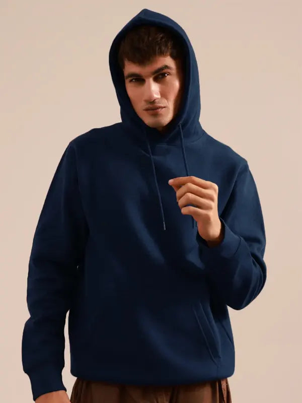Logan Hayes Men's Navy Fleece Pullover Hoodie