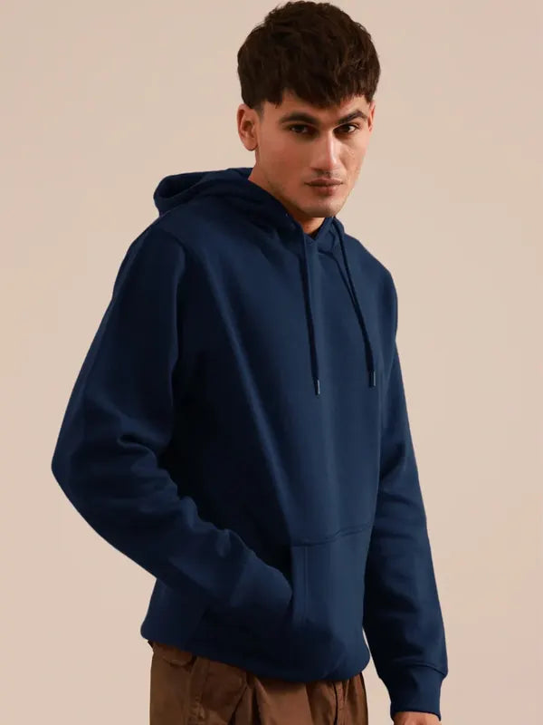 Logan Hayes Men's Navy Fleece Pullover Hoodie