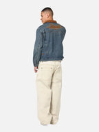 Tyrique Weissnat Men's Denim Shearling Collar Jacket