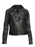 Womens Real Leather Biker Jacket