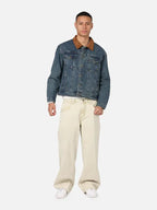 Tyrique Weissnat Men's Denim Shearling Collar Jacket