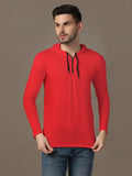 Caleb Jenkins Men's Red Cotton Hoodie