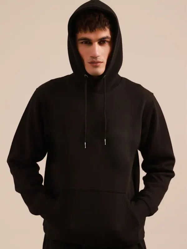 Lucas Reed Men's Black Fleece Pullover Hoodie