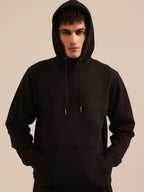 Lucas Reed Men's Black Fleece Pullover Hoodie