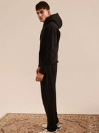 Lucas Reed Men's Black Fleece Pullover Hoodie