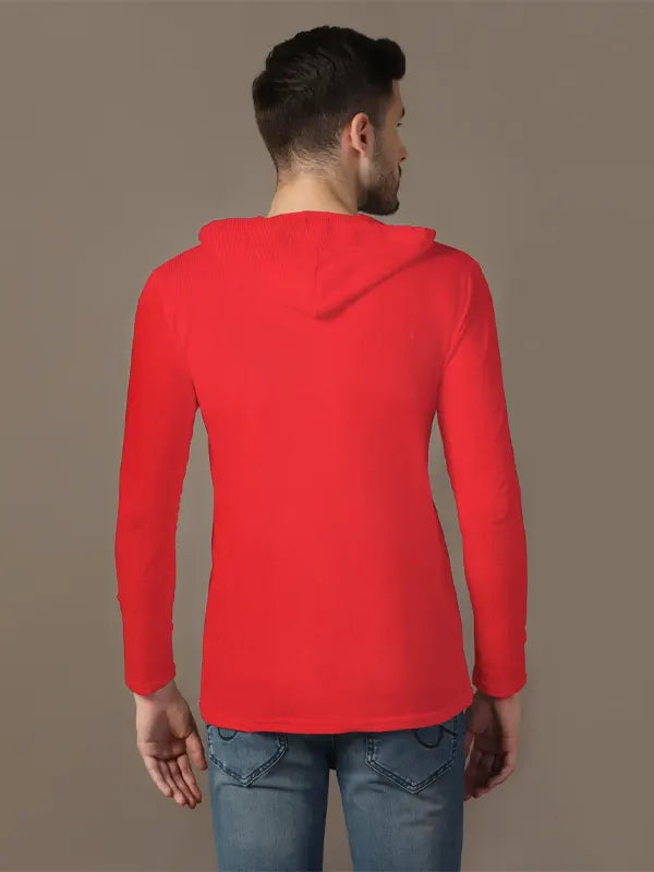 Caleb Jenkins Men's Red Cotton Hoodie