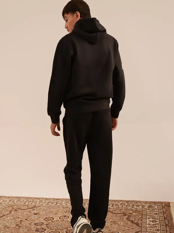 Lucas Reed Men's Black Fleece Pullover Hoodie