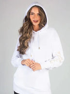 Mason Brooks White Longline Hoodie