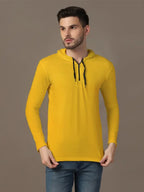 Levi Cooper Men's yellow Cotton Hoodie