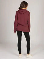 Mercedes Watsica Burgundy Stripe Panel Zip Hoodie